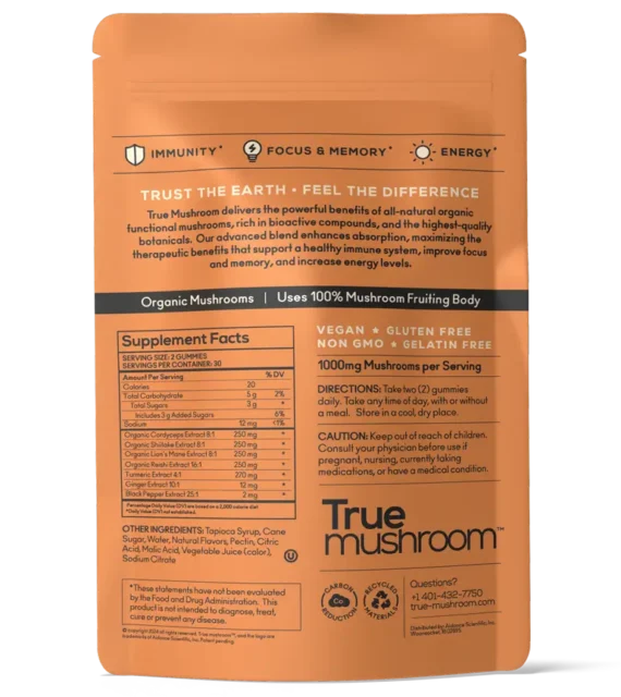 Immunity Gummies Pouch, back