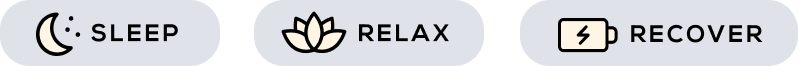 sleep, relax, recover